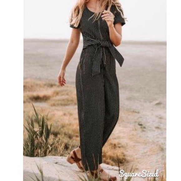Piper & Scoot Pants - Piper & Scoot French Stripe Jumpsuit NWOT